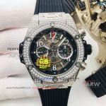 GB Factory Copy Hublot Big Bang Unico Sapphire Diamond Watches With Hublot Rubber Band 